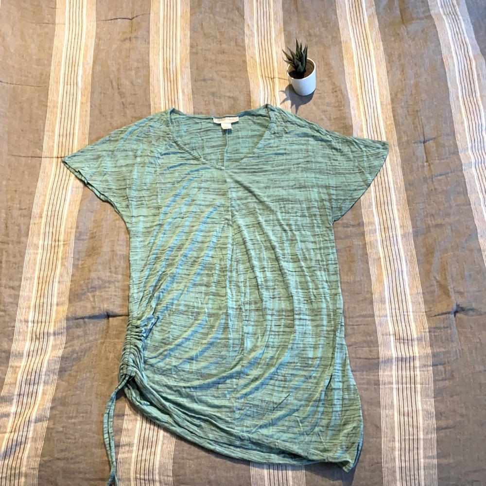 Motherhood Maternity Teal/Tie dye Top Side Ruch